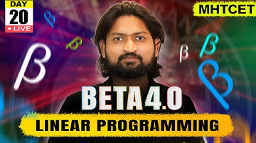 Linear Programming | MHTCET 2025 | Beta 4.0#mhtcet #mhtcet2025 #livestream #live #linearprogramming