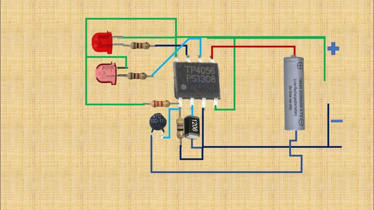 TP4056 circuit diagram animation HD Charger and Protection Circuit YouTube