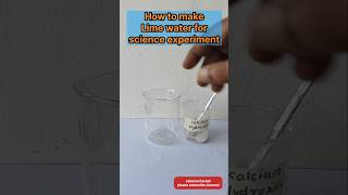 How To Make Lime Water For Science Practical