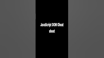 JavaScript DOM Cheat Sheet #trending #coding #shortsvideo #shortviral #javascipt #dom#cheatsheets
