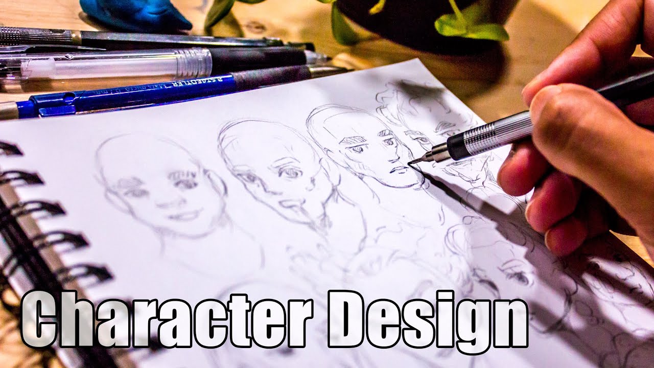 Character Design Practice - Sketchbook Drawing - YouTube