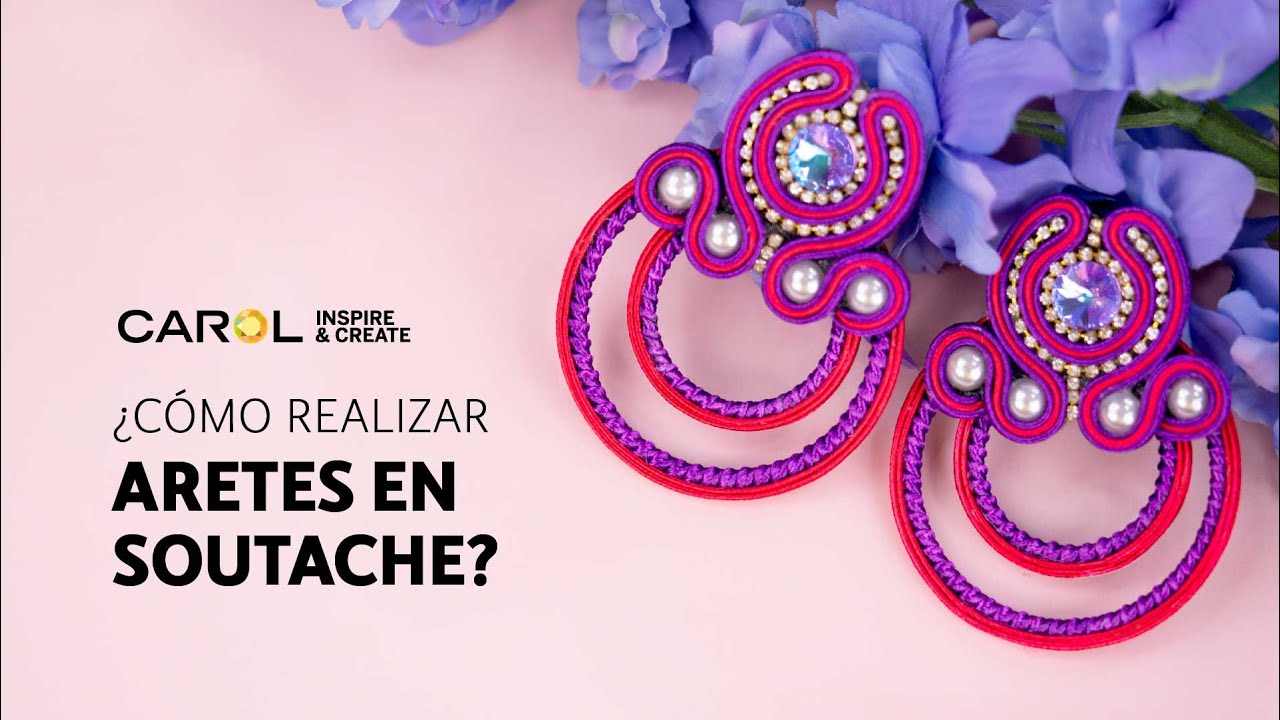 ✨CÓMO HACER ARETES EN SOUTACHE - PASO A PASO✨ Clases de Bisutería