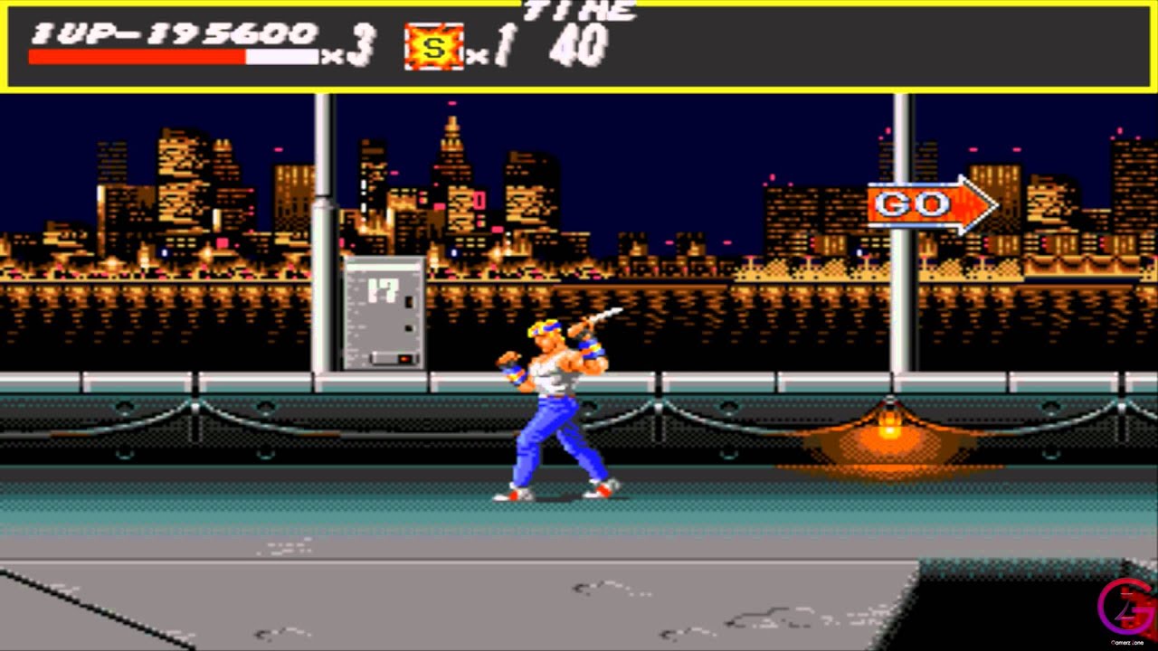 Streets of Rage (Bare Knuckle) STAGE 4 Gameplay