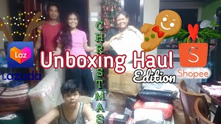 Unboxing Haul Shopee &amp; Lazada Christmas Edition 2021🎄Family Together