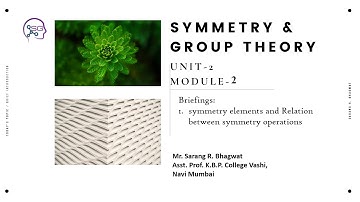 Symmetry & Group Theory  Unit 2.1 Module-1 Semester-I M.Sc. Part-I,