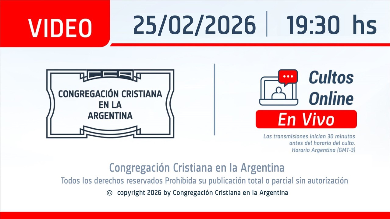 Santo Culto a Dios 25/02/2026 19:30