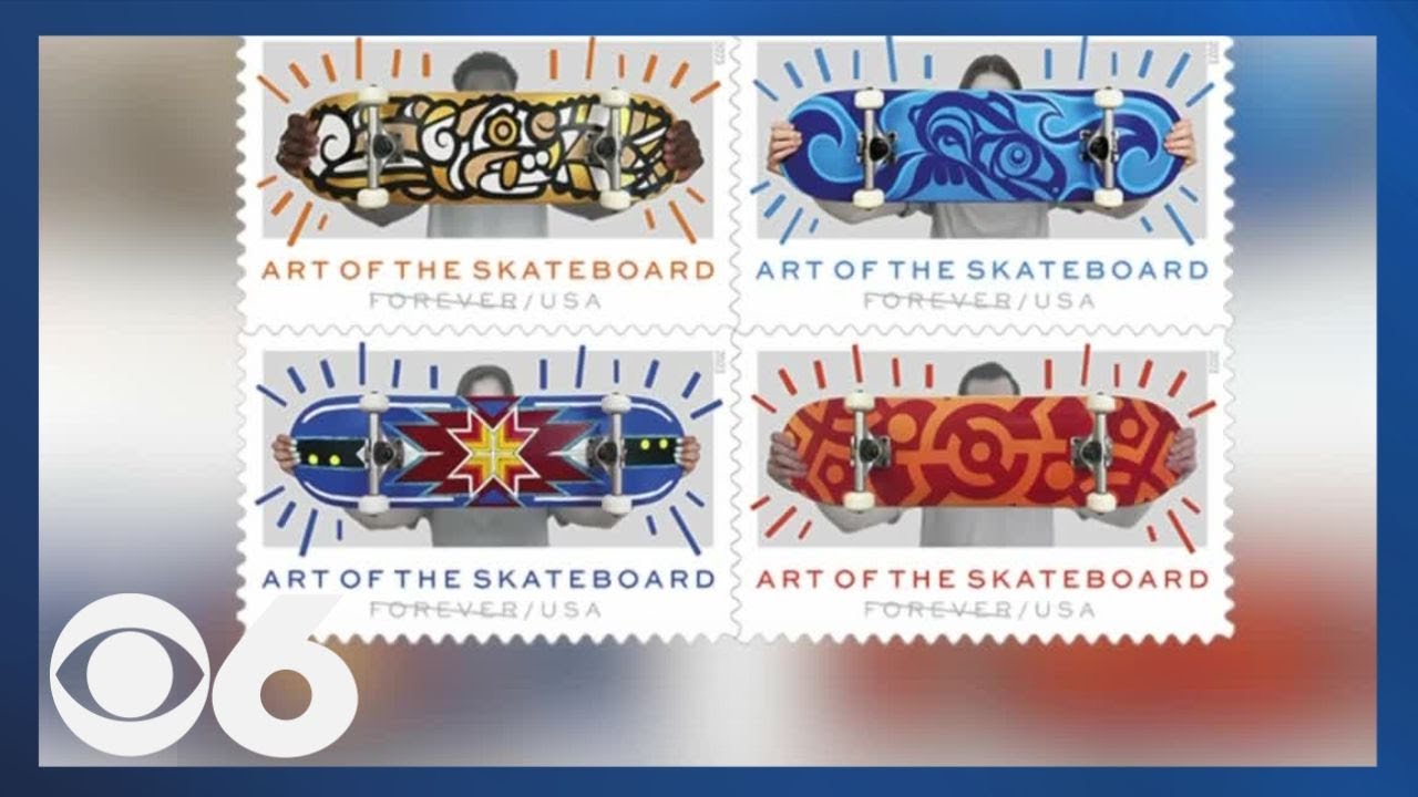 Virginia artist's work featured on new USPS skateboarding stamp YouTube