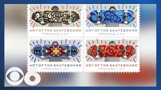 Virginia artist's work featured on new USPS skateboarding stamp