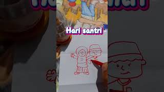 Gambar kartun lucu anak santri.