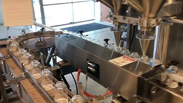 Timing Screw Indexing Conveyor with 2 Spee-Dee Auger Fillers