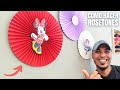 😍 COMO HACER ROSETONES MINNIE MOUSE & MERMAID (La sirenita) PARA DECORAR FIESTAS 🎉