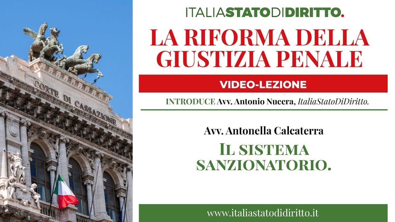 Sistema sanzionatorio. Avv. Antonella Calcaterra, video-lezione n. 8