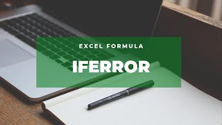 How to avoid error in excel formula / Using IFERROR formula