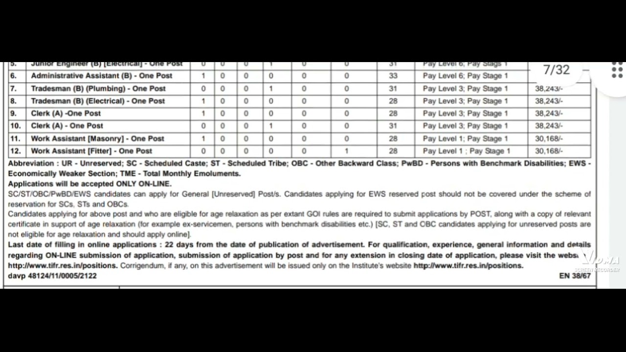 Tata institute of fundamental research vacancy 2021