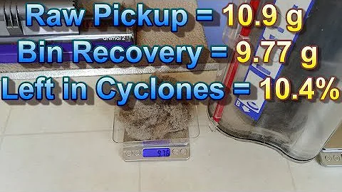 Weighed Whole House Carpet Dirt Recovery Using A Dyson DC65 With Ball Animal 2 Head