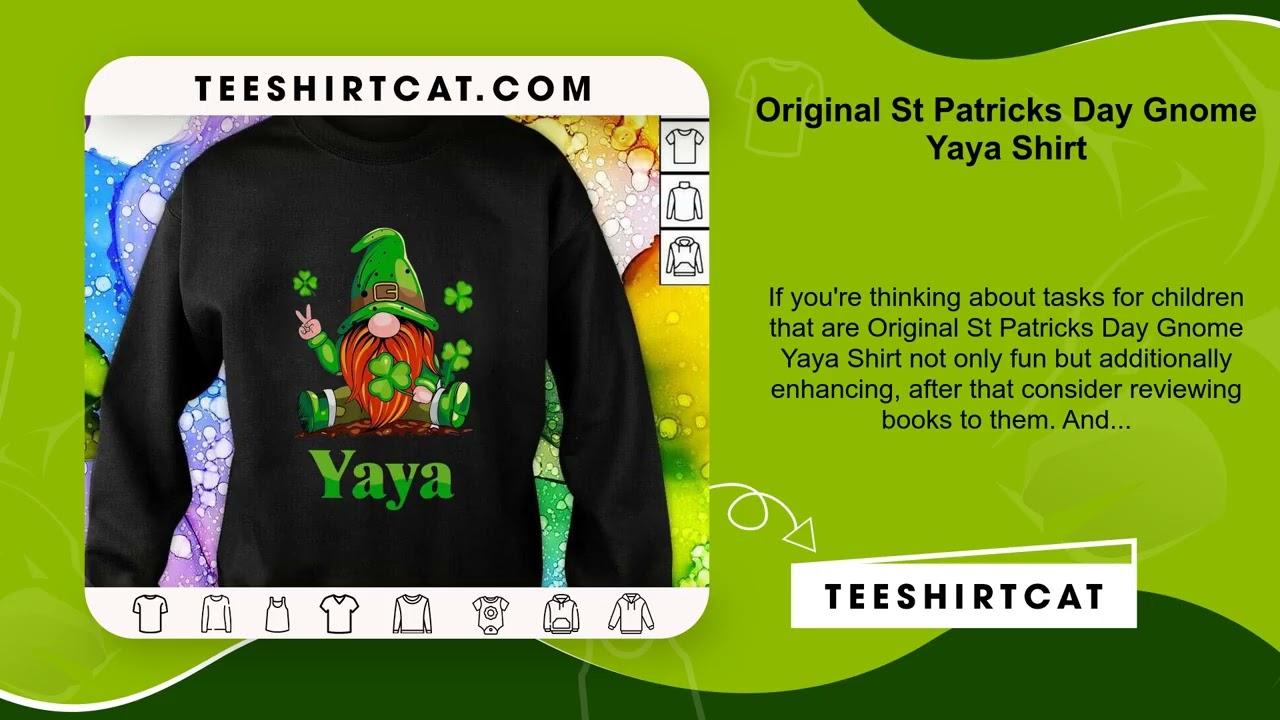 Original St Patricks Day Gnome Yaya Shirt