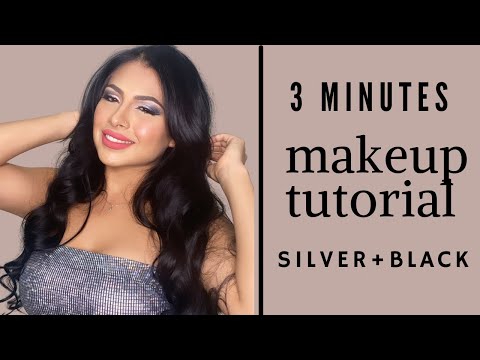 3 min Makeup tutorial l SILVER + BLACK (The \