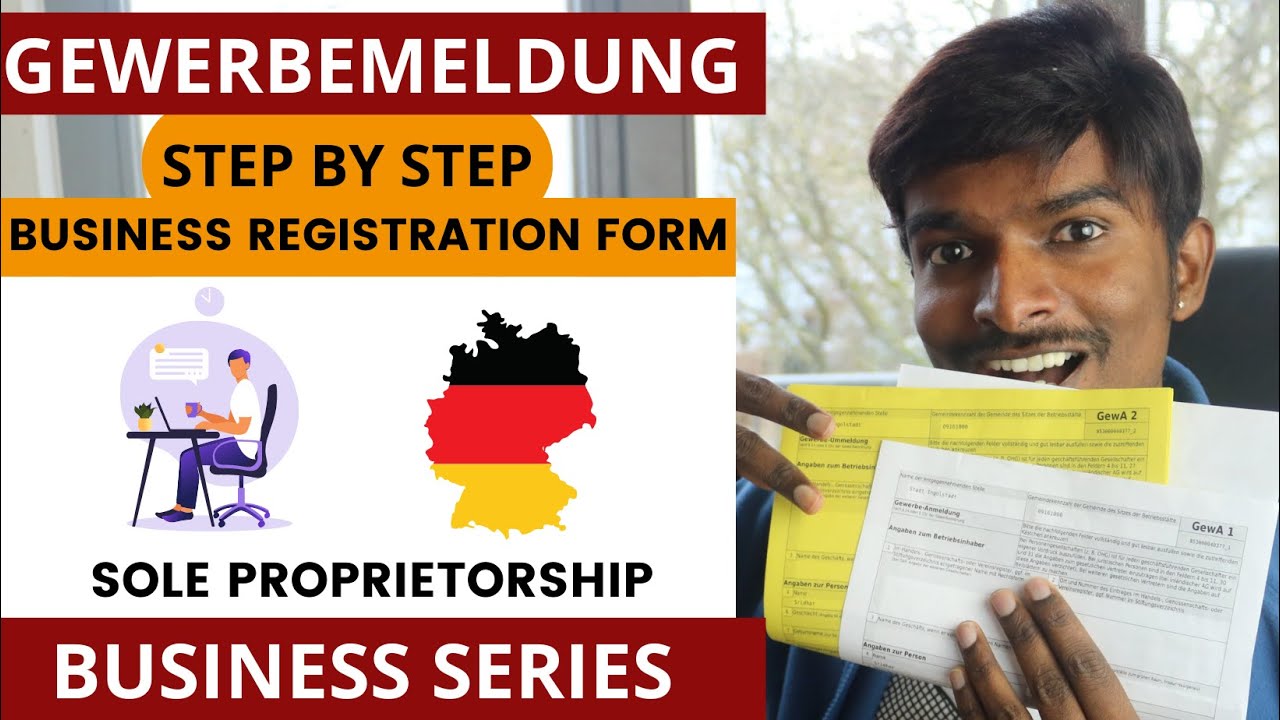 Register Sole Proprietorship Germany Business registration stepby