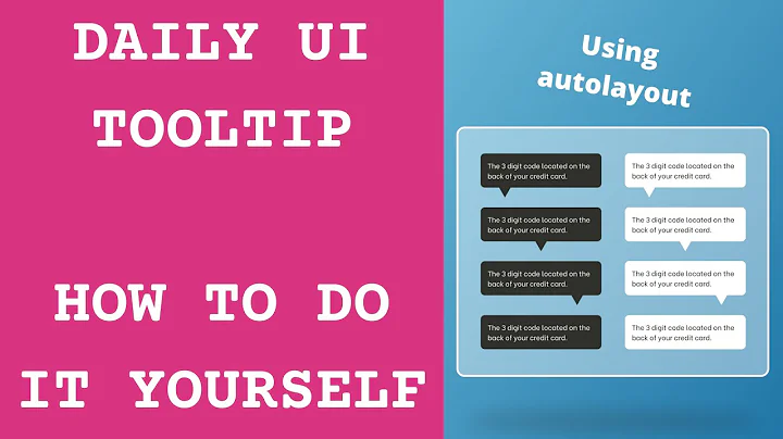 Daily UI Challenge - Make A Tooltip With Autolayout | How To Do It | UXD
