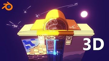 Blender Hand Painting Process: Creating a Painterly 3D Entrance Door Illustration