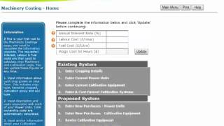 Machinery Costings - Farming4Prophet online Software screenshot 2