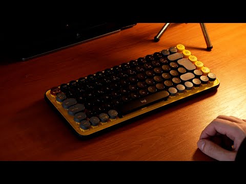 Logitech Pop Keys - foam & tape mods, lube, ASMR