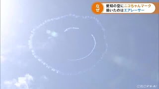 見る人が自然と笑顔に…世界的エアレースパイロットが愛知の空に描いた 奇跡の「ニコちゃんマーク」 (22/04/01 17:35)