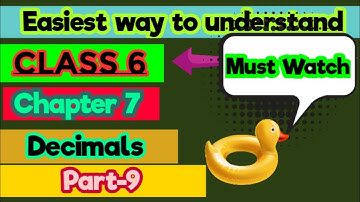 Class 6 Maths// Chapter 7 Decimals // Exercise 7.9// RD Sharma// Important Questions// Mathematics//