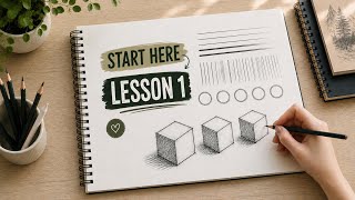 Learn to Draw from Scratch | Lines, Circles & Cubes | Lesson 1