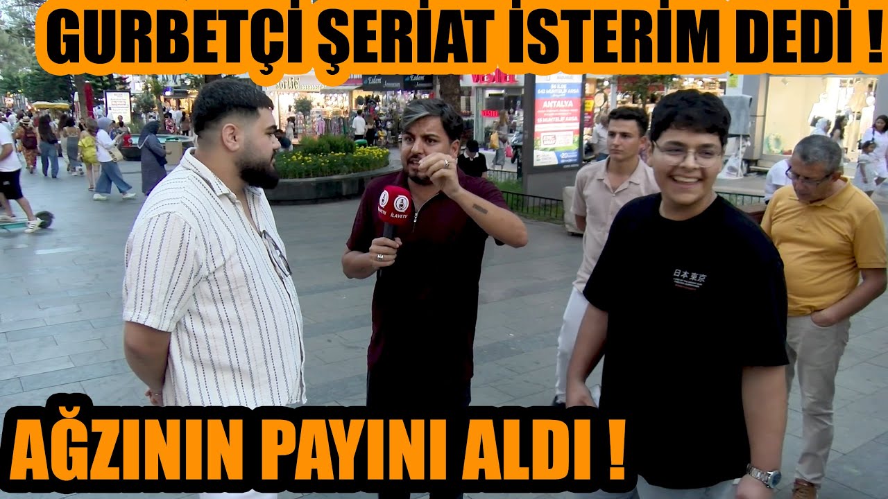 APTAL ADAMLAR ! Fransa'dan Gelen Gurbetçi "Şeriat İsterim" Dedi Ağzının Payını Aldı !