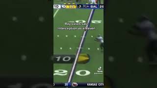 Ray Lewis First and Last Interception as a Raven tiktok #shorts