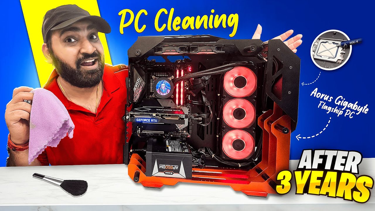 Gaming PC Build & Cleaning | New Thermal Paste after 3 Years - Aorus Gigabyte | PC Worth 1.8 Lakhs