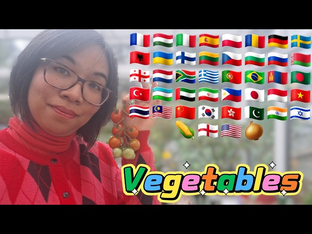 ASMR Whispering 9 Vegetables in Different Languages For Sleep 🍅🌽  Mouth Sounds, Nature Sounds