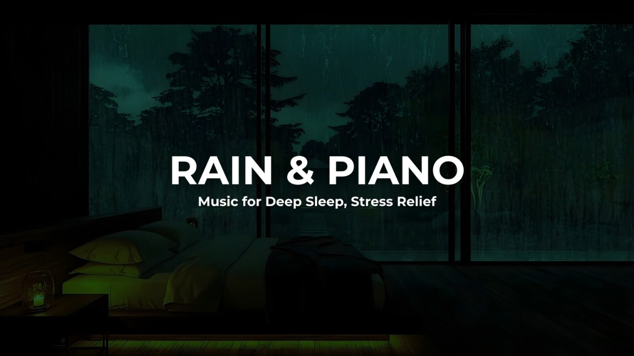 Relaxing Sleep Music with Rainfall | Fall Asleep Fast with Peaceful Piano & Deep Sleep Sounds