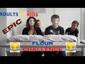 EPIC ADULTS VS CHILDREN FLOUR QUESTIONS CHALLENGE