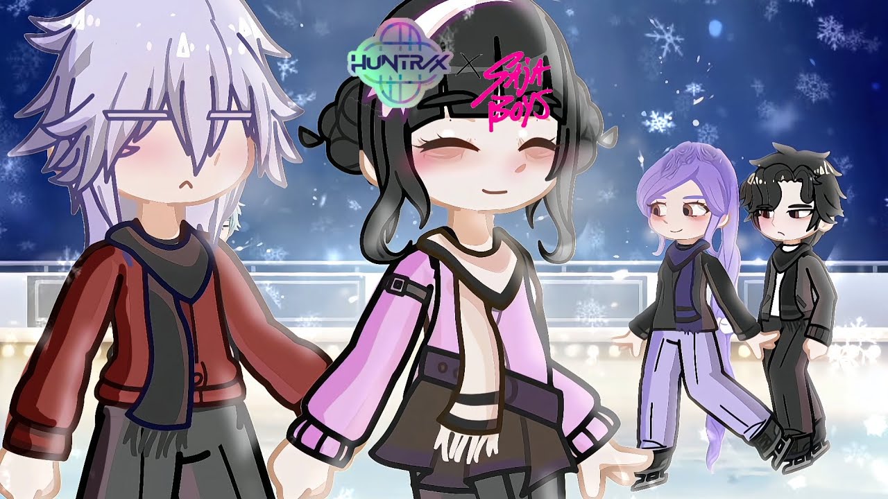 SAJA BOYS GO ICE SKATING ❄️🏒⛸️| KPOP DEMON HUNTERS 😈| Christmas special 🎅🎄| Gacha meme 