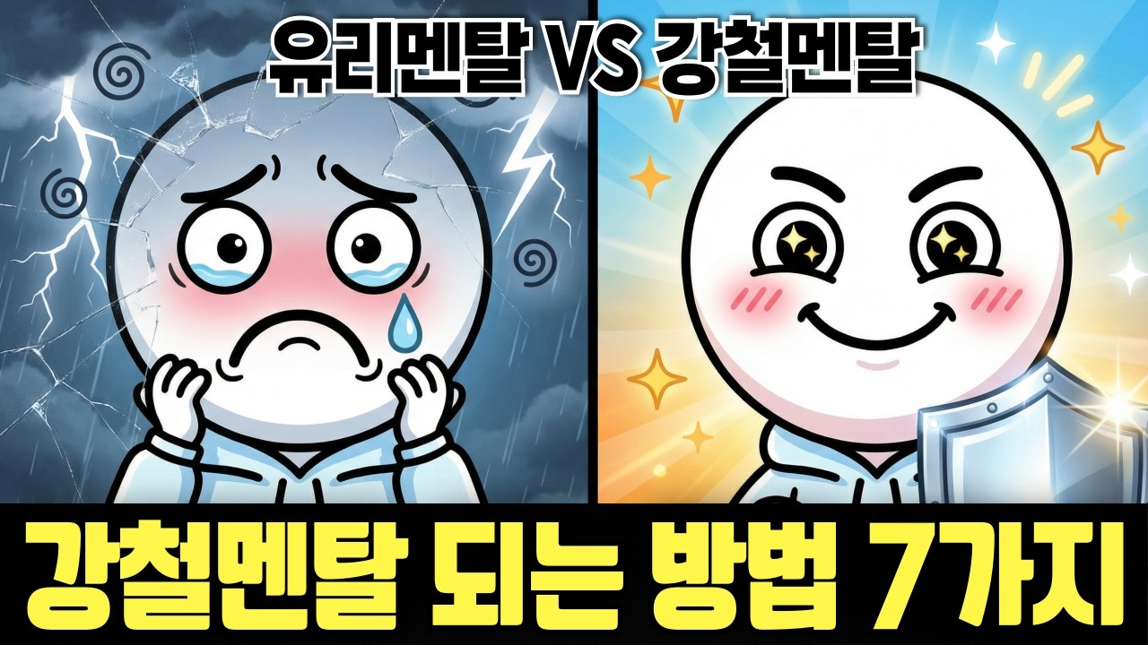 [유리멘탈 필수 시청!] 유리멘탈이 강철멘탈 되는 오늘부터 실천 가능한 쉬운 방법 7가지ㅣ심리학ㅣ뇌과학