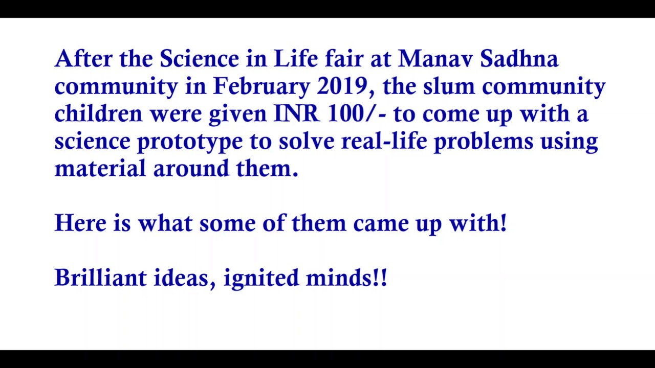 Jugaad through "Science in Life"