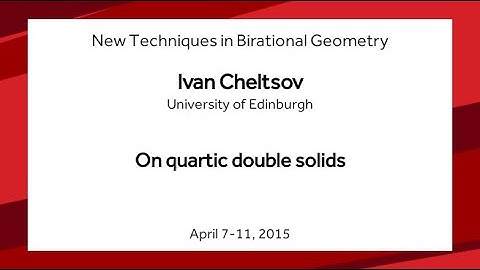 On quartic double solids - Ivan Cheltsov