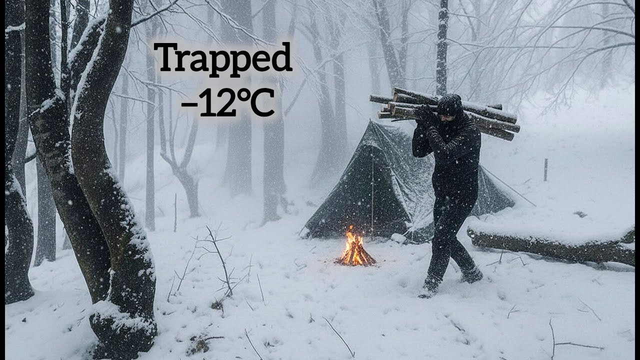 Surviving a Snowstorm with Only a Tarp at 2000m