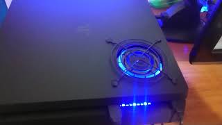 PS4 slim fan mod blue