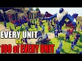 TABS Every Unit vs 100 of EVERY UNIT! - Totally Accurate Battle Simulator