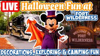 🔴Live: Halloween Fun at Fort Wilderness! - Decorations & Exploring - Disney World Livestream