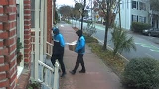 Security camera: Fake Amazon workers attack man in Savannah home