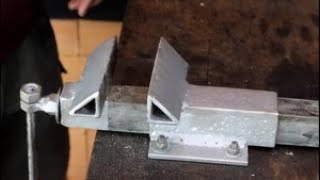 Bench vise made with SCRAP DIY