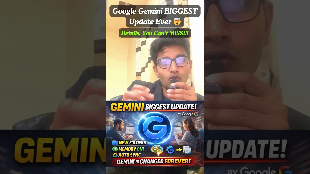Google Gemini BIGGEST Update Ever 🤯 | AI Just Got Memory, Folders & Auto Sync!