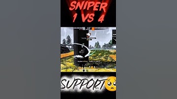 🎯 Unbelievable 1v4 Sniper Clutch🔥😱!#shorts#freefire#sniper op#sniper king #trending