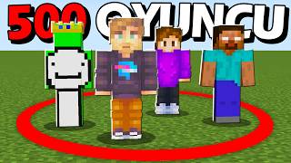 Minecraft ama 500 OYUNCU DENEYİ