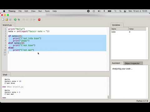 Tuto python - 04  Le branchement conditionnel