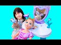 【寸劇】プリンセスラプンツェル美容室ごっこ・おままごと Hane and Mari Pretend Play Hair Salon with Rapunzel Princess - はねまりチャンネル